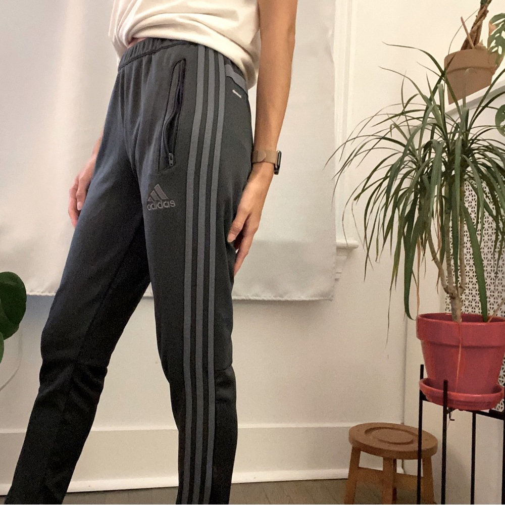 adidas gray track pants